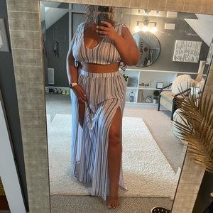 ASOS co-ord maxi skirt & crop top